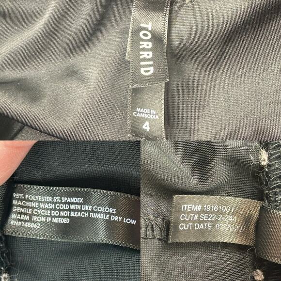 Torrid crushed velvet high waisted elastic leggings women’s plus size 4x - Picture 6 of 11